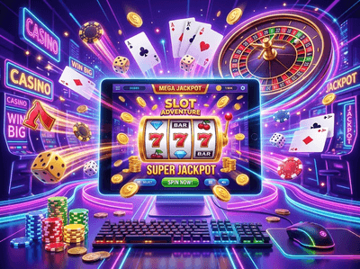 Premium casino interface with golden chips and roulette